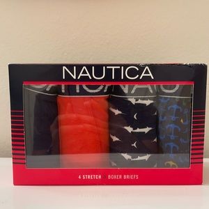 NWT Mens Náutica 4 Pack Boxer Briefs Sz. M